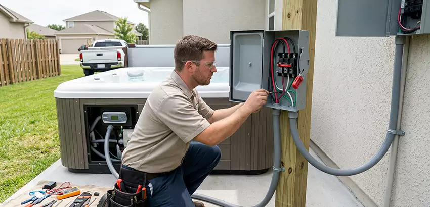 Outdoor Hot Tub Electrical Installation in Smyrna