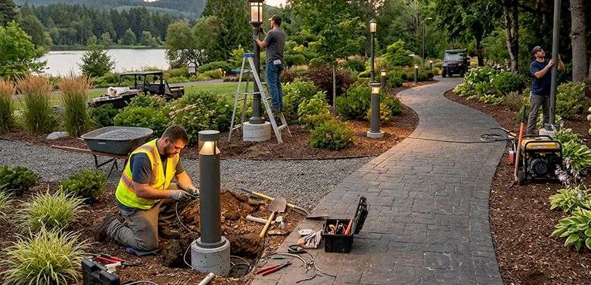 Landscape Post, Pole, and Bollard Lighting Installation in Smyrna